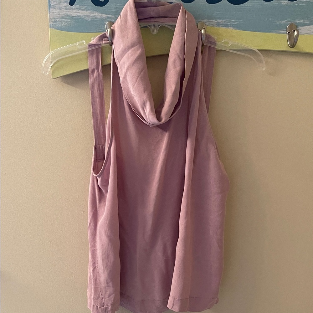 Free People Mauve Cowl Neck Tank Top